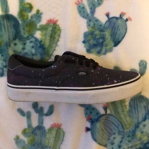 Purple and Black Galaxy Vans